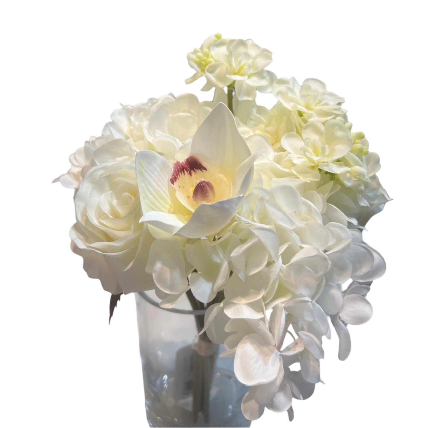 FN20059 MIXED HYDRANGEA/ROSE BQT (NAT) 12"