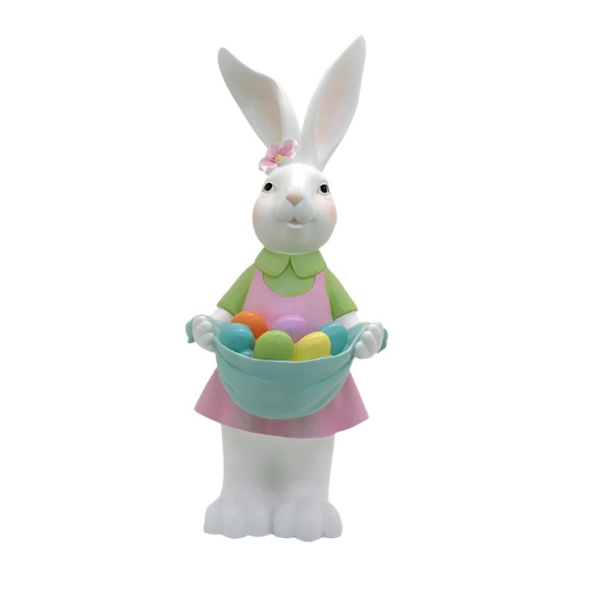 ER13019 BUNNY w/POCKET OF EGGS,31in-1P