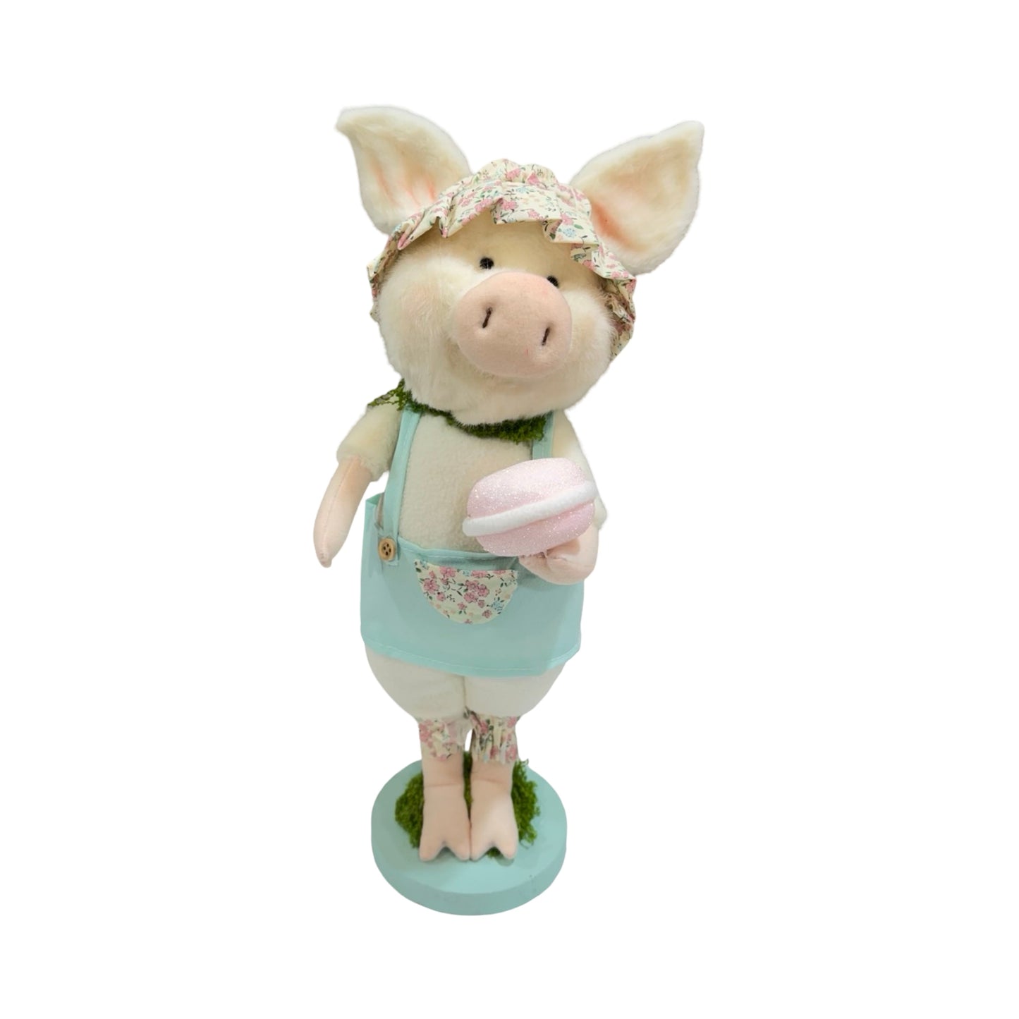 ER13091 STANDING PIG w/CUPCAKE 15in-4/24P