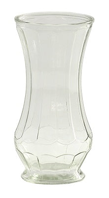 GB2011 FACETED HOURGALSS VASE D5x9.5"H