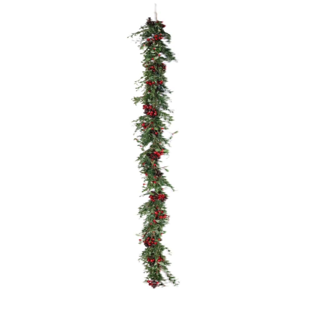 GG2167 GLT BOXWOOD/BERRY GARLAND,10'
