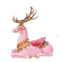 IP10154 RESIN SITTING REINDEER POT,45in-1P