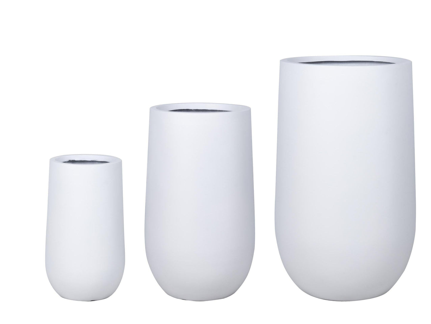 IP50002 FIBRECLAY TALL ROUND PLANTER S/3