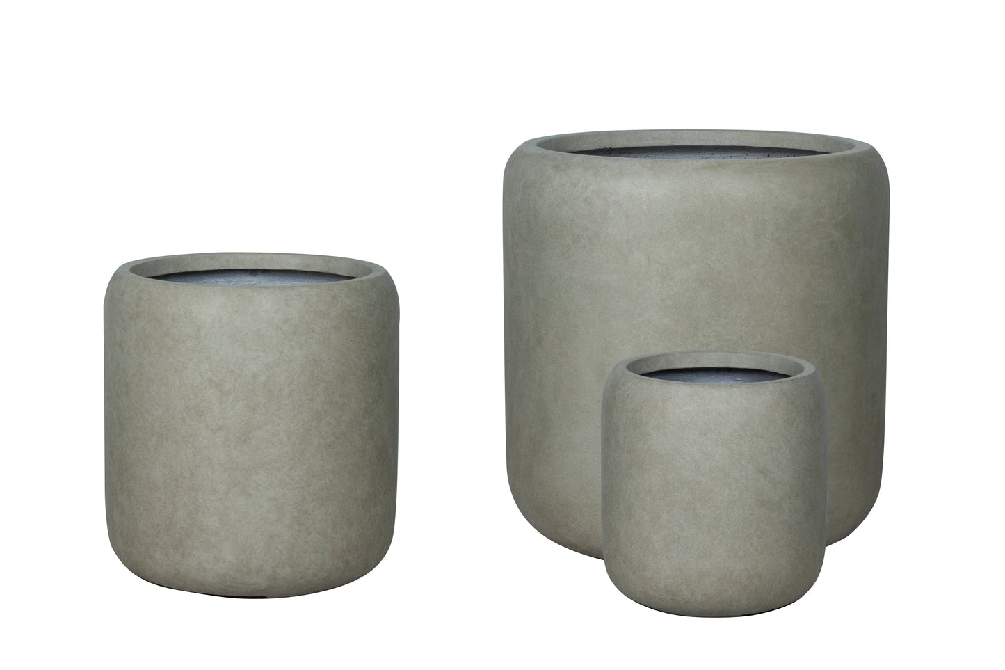 IP50007 FIBRECLAY ROUND PLANTER S/3