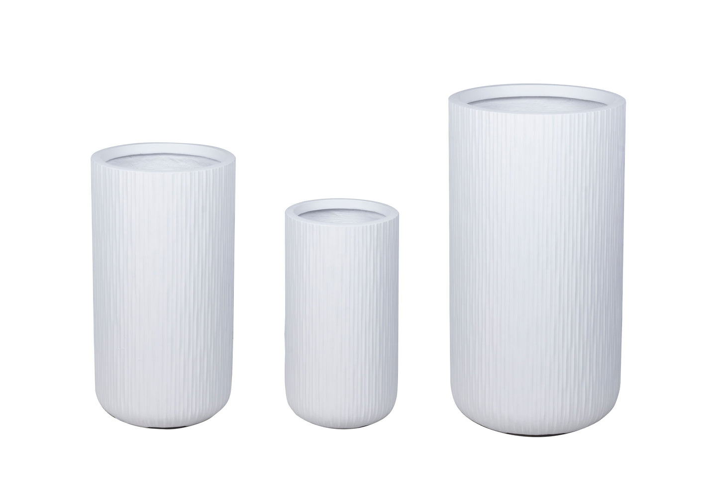 IP50020 FIBRECLAY TALL ROUND PLANTER w/PATTERN S/3