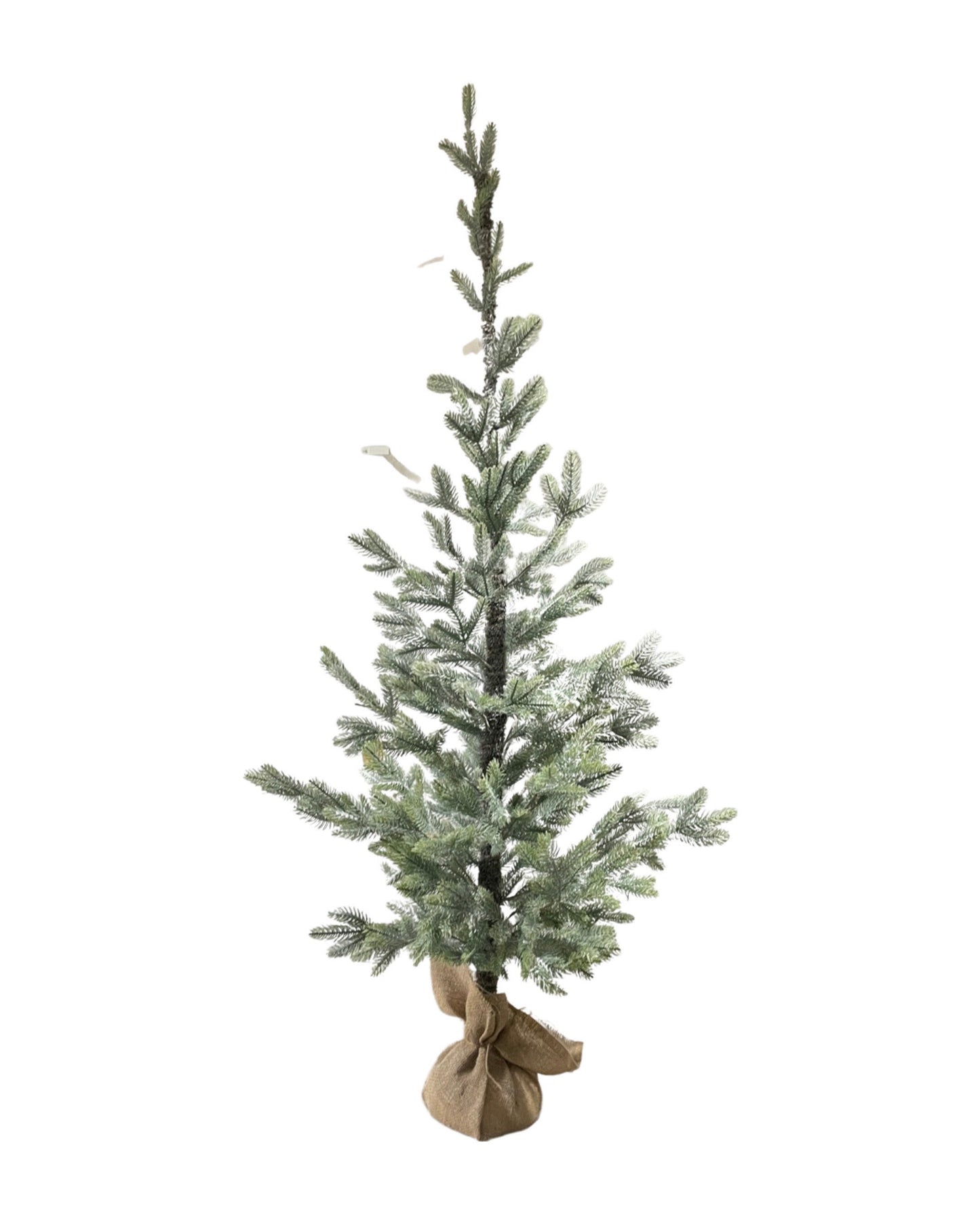 XM12229 XMAS TREE w/BURLAP w/SNOW,9'-1P