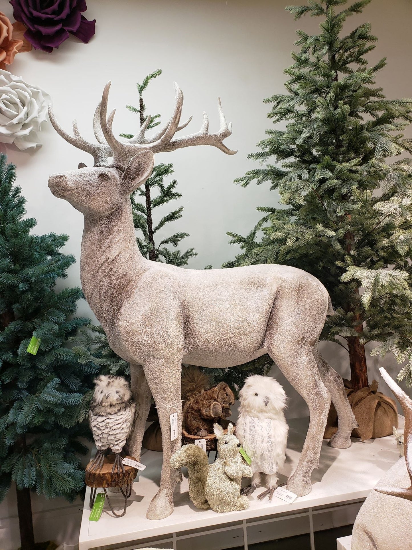 XM12543 RESIN STANDING DEER 60"