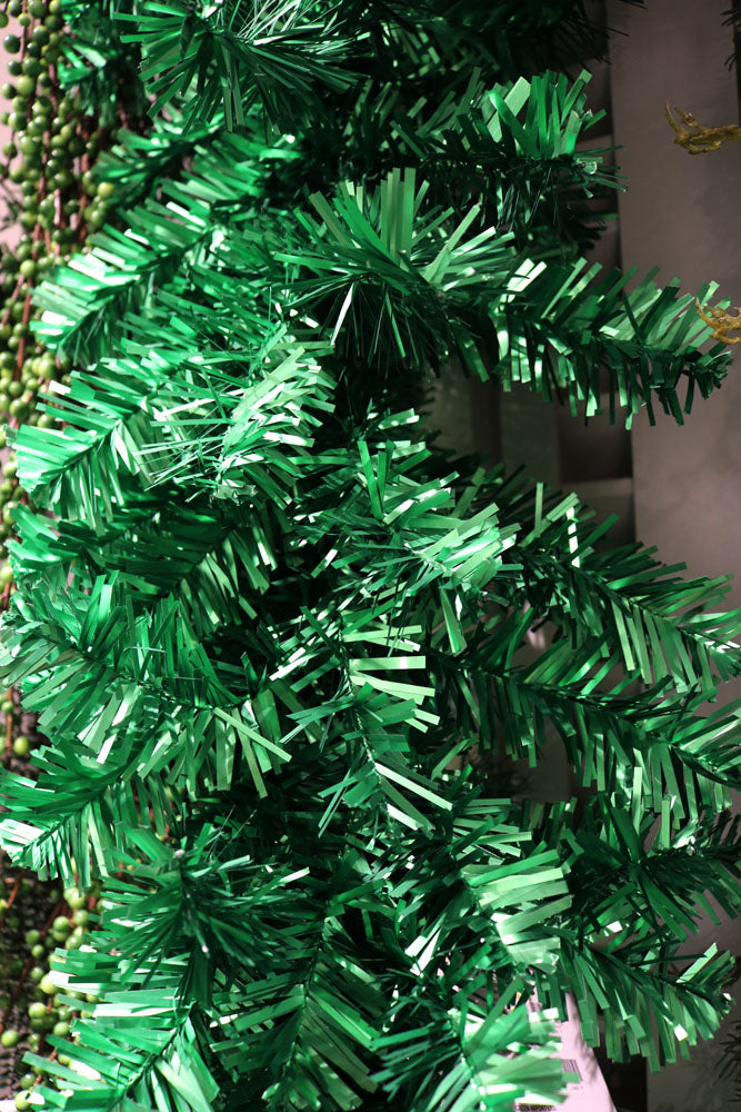 XM12623 CHUNKY CUT TINSEL SLIM TREE,7'x35in