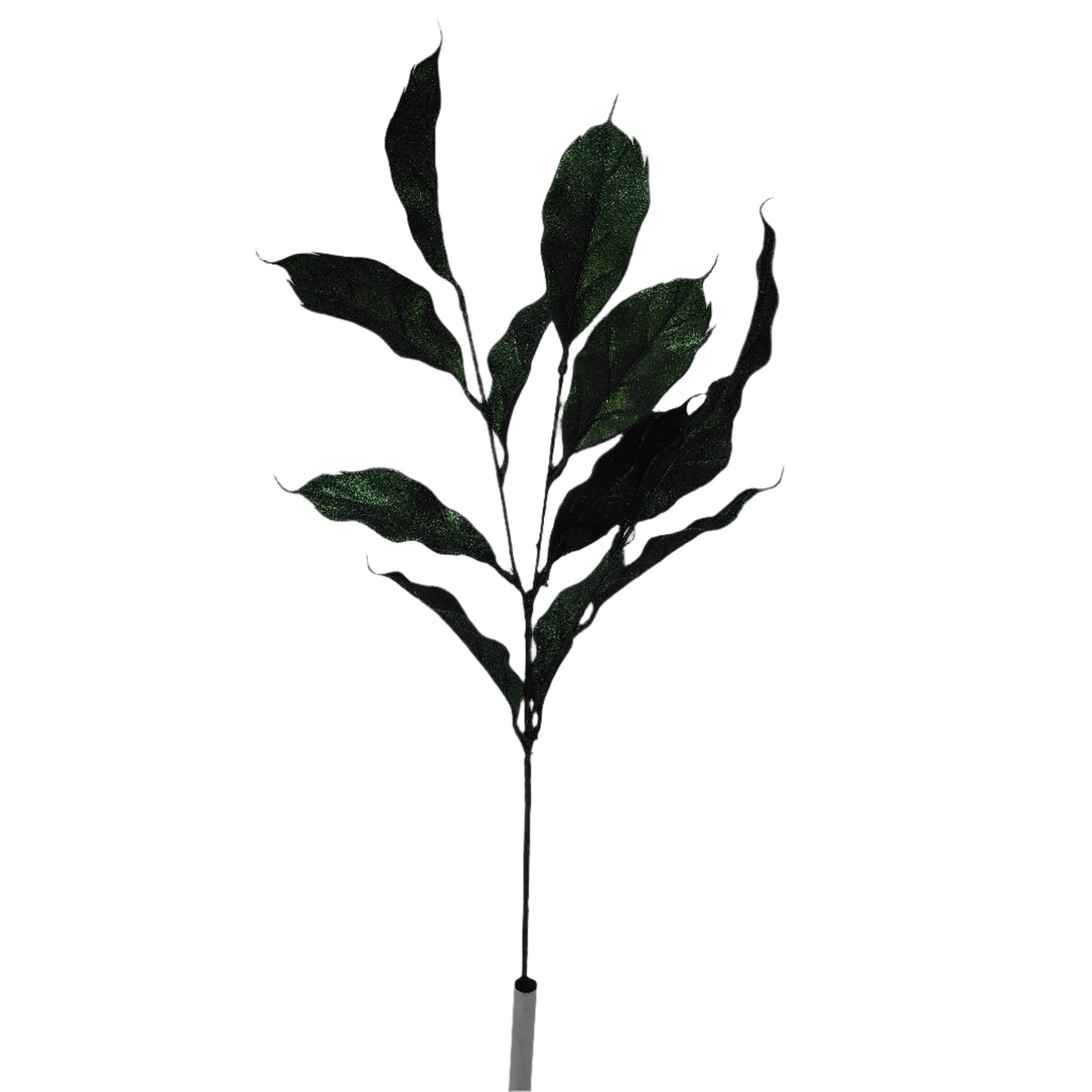 XM13608 GLITTERED MAGNOLIA LEAF SPRAY,28"