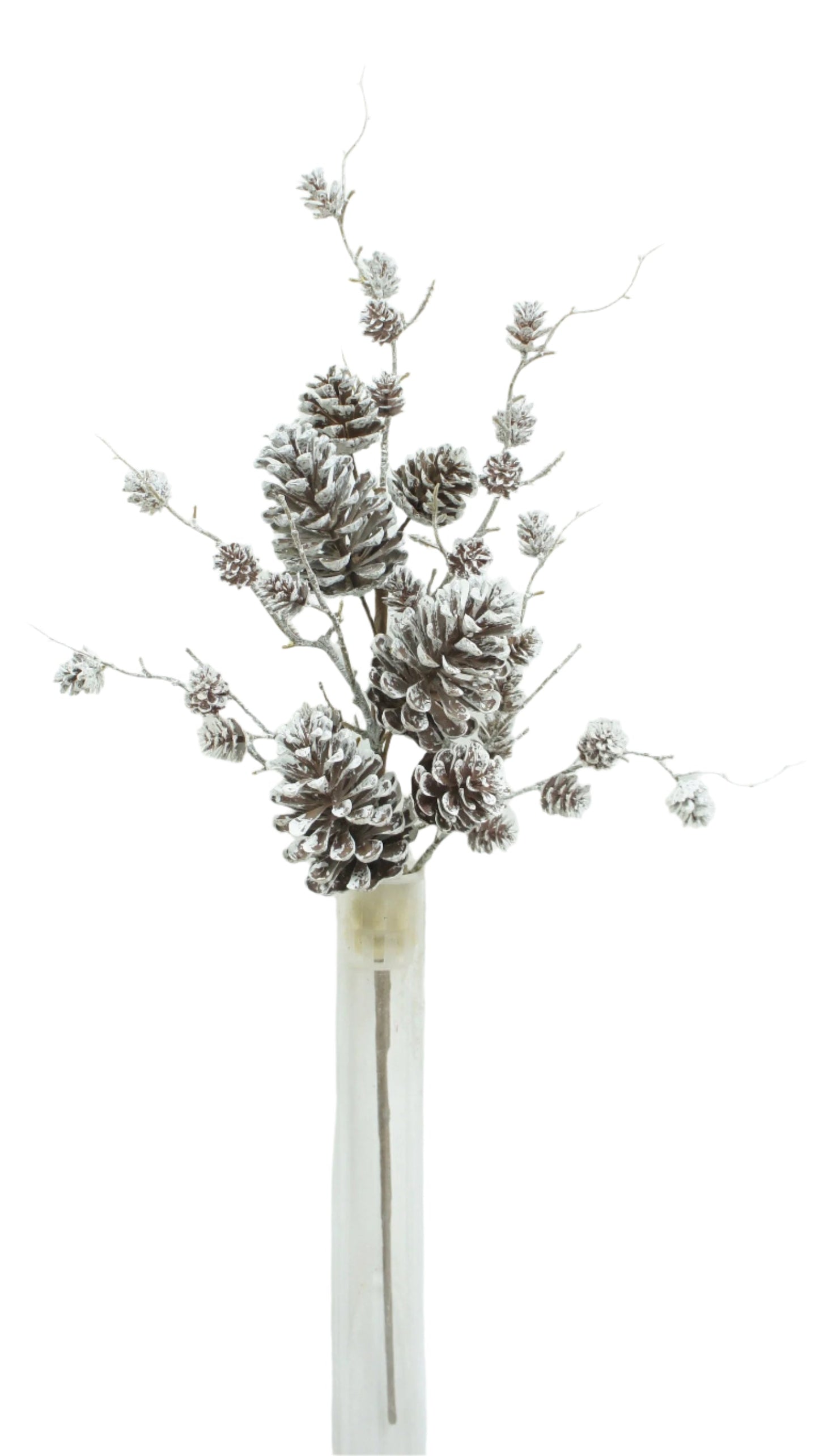 XM13651 FROSTED PINECONE SPRAY,32in-6/60P
