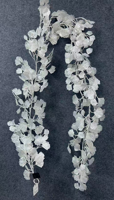XM14445 METALLIC GINKGO GARLAND,6'