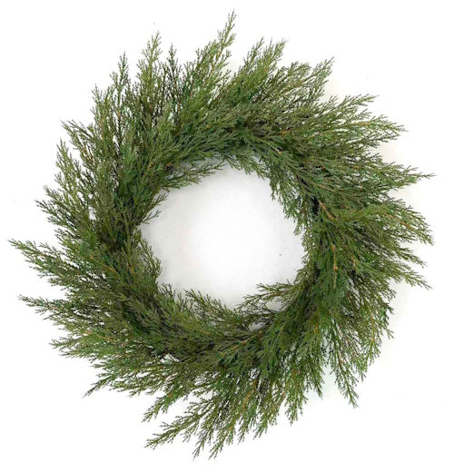 XM14604 BABY CYPRESS WREATH,24"