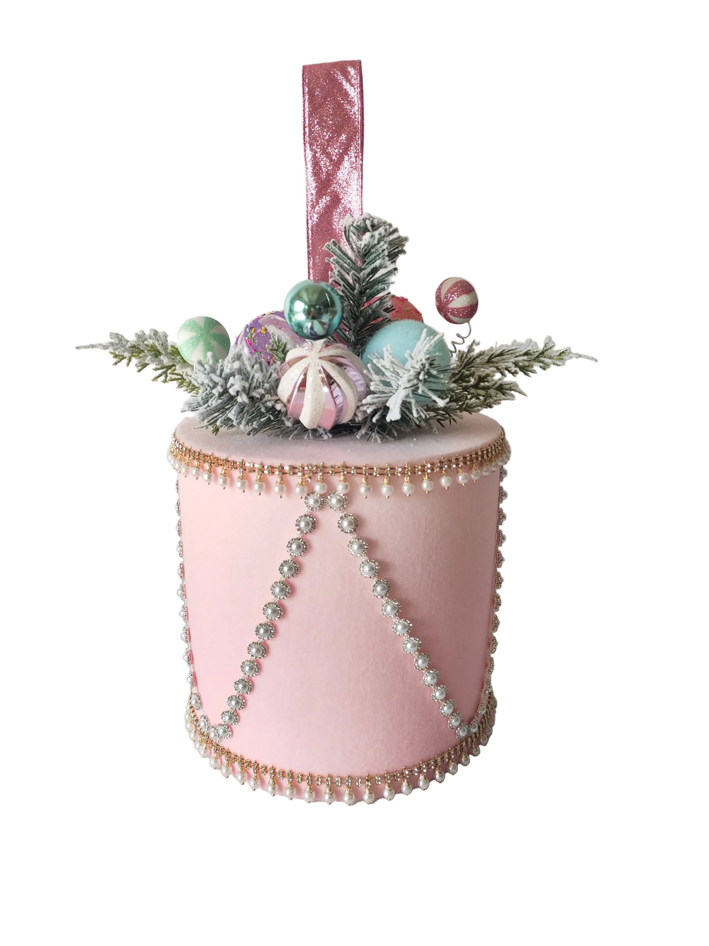 XM14656 FLOCKED ORN/PINE CAKE,14"