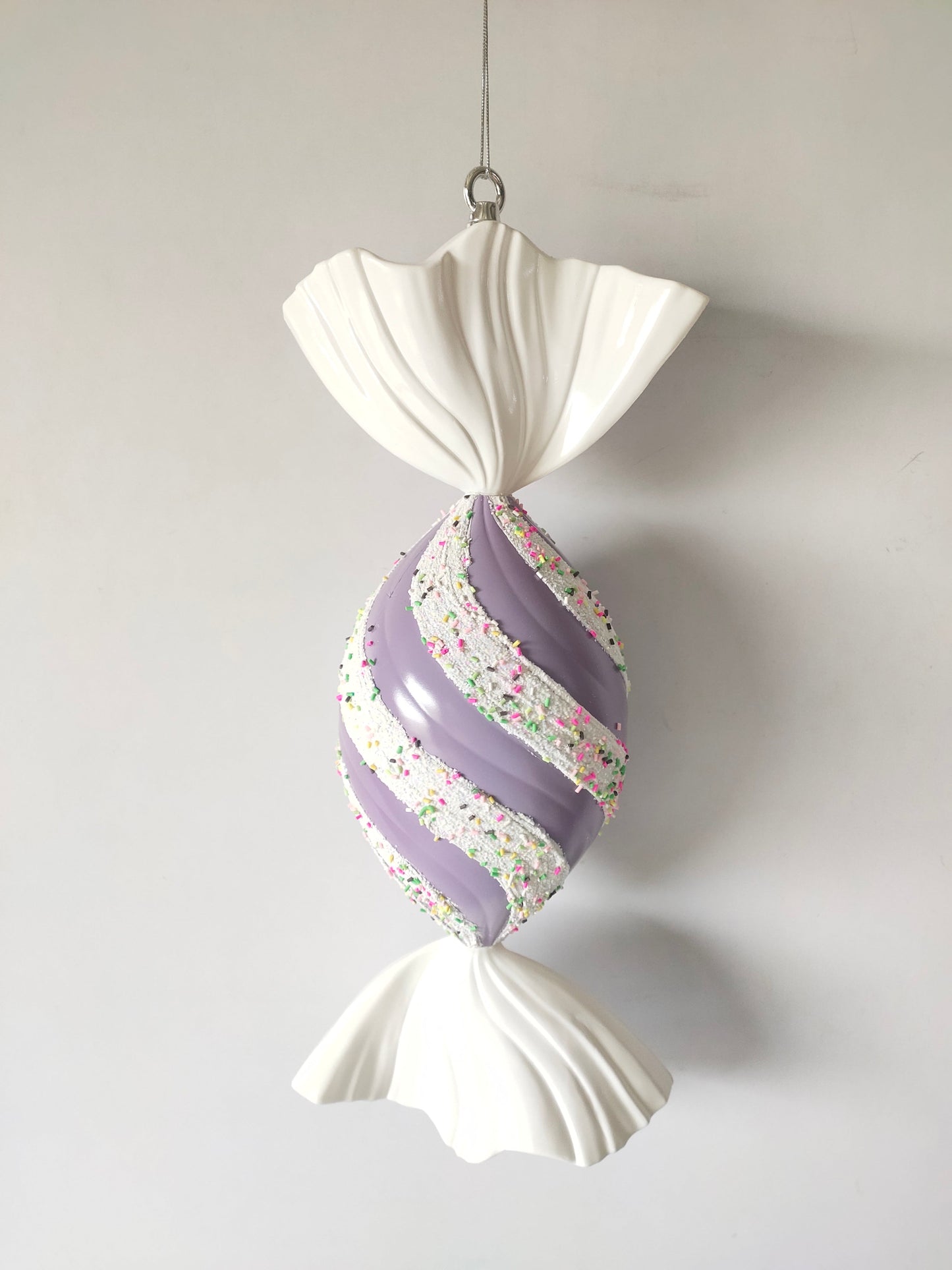 XO1119 SWIRL CANDY ORN w/SPRINKLE,19"
