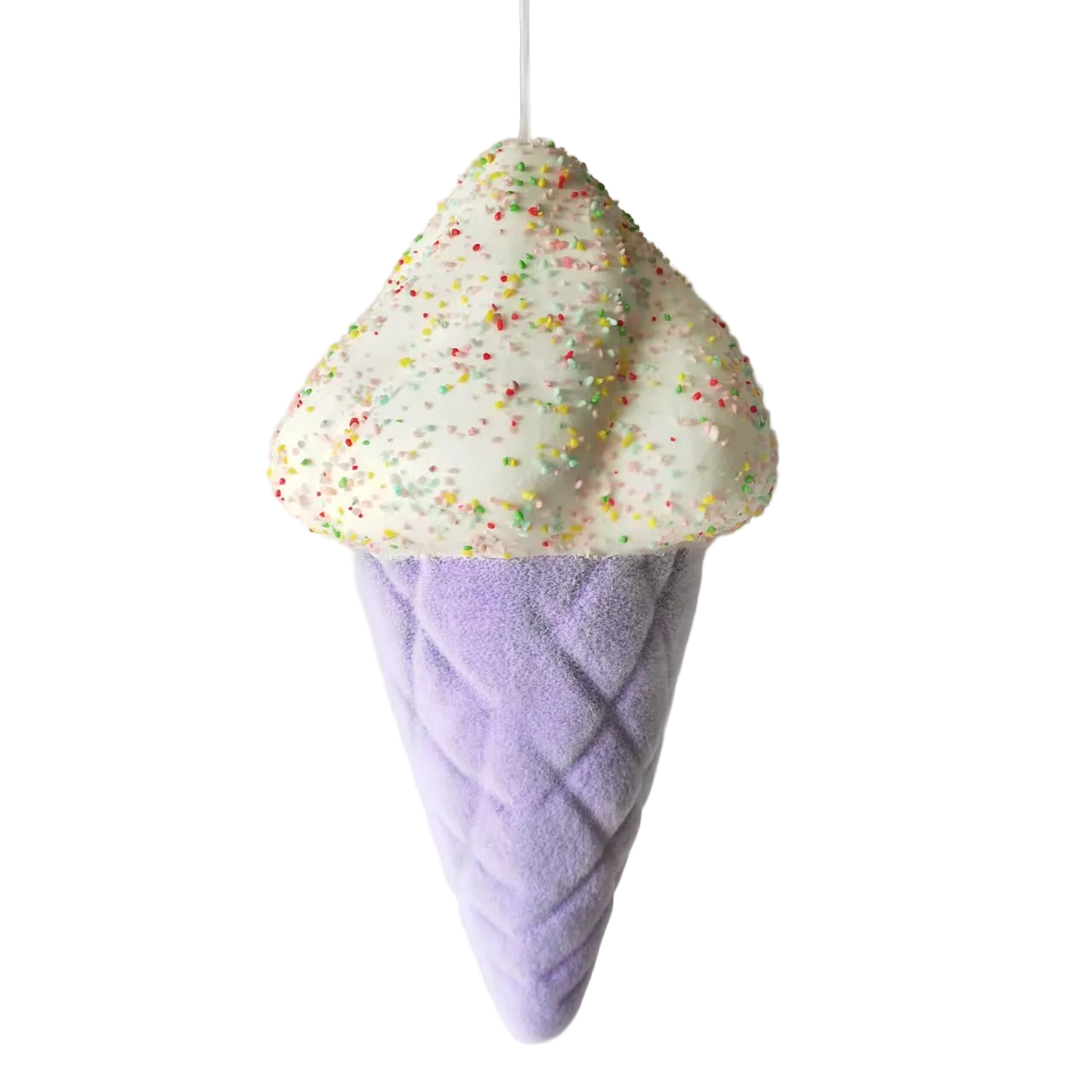 XO1127 FLOCKED ICE CREAM ORN w/SPRINKLE,19"