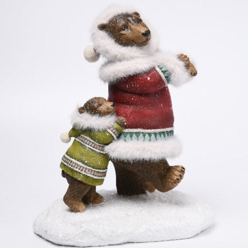 XR13041 RESIN BEAR DAD/SON,10.5in-1P/4/2.76