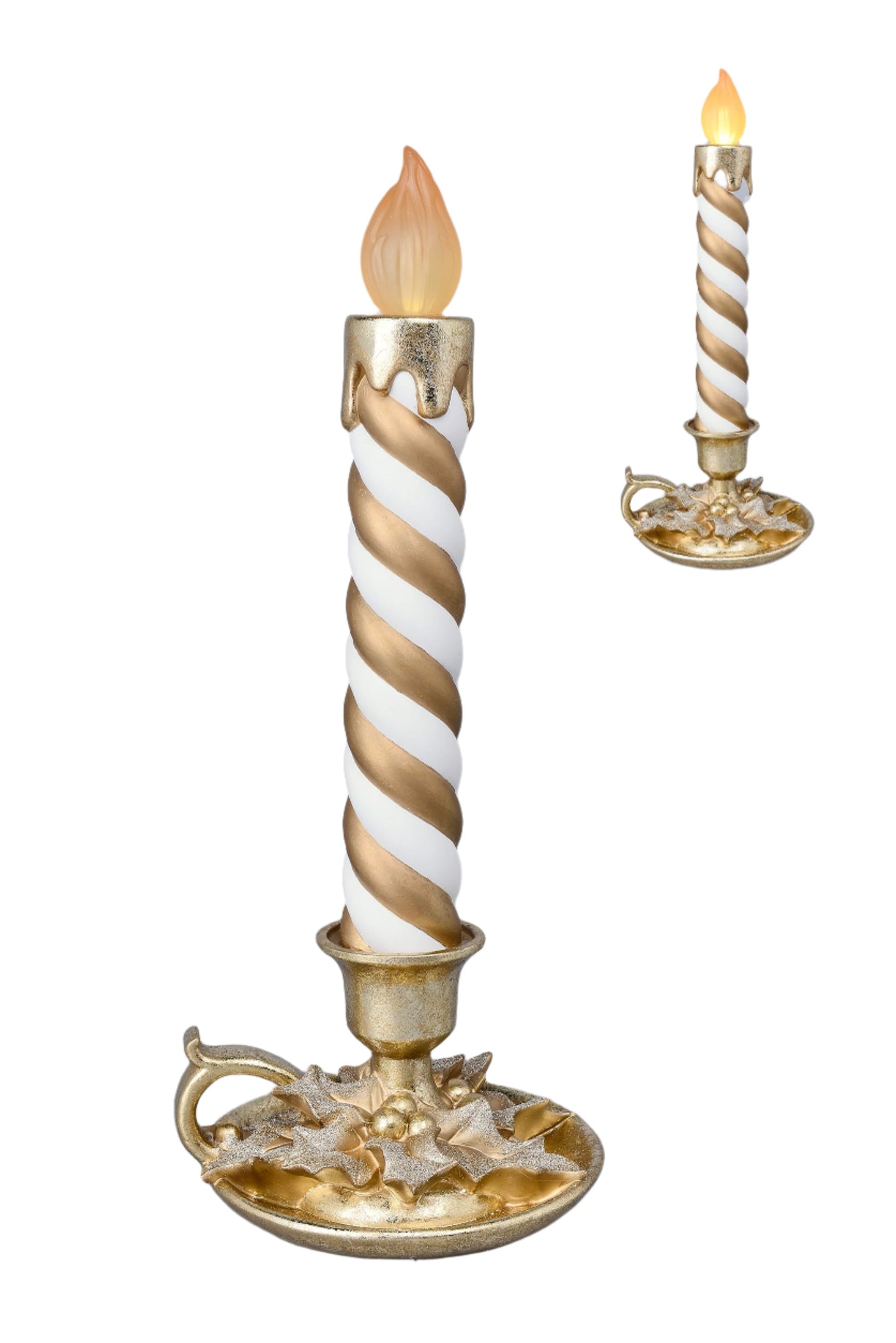 XR13284 RESIN LED CANDLE w/STRIPE 18"