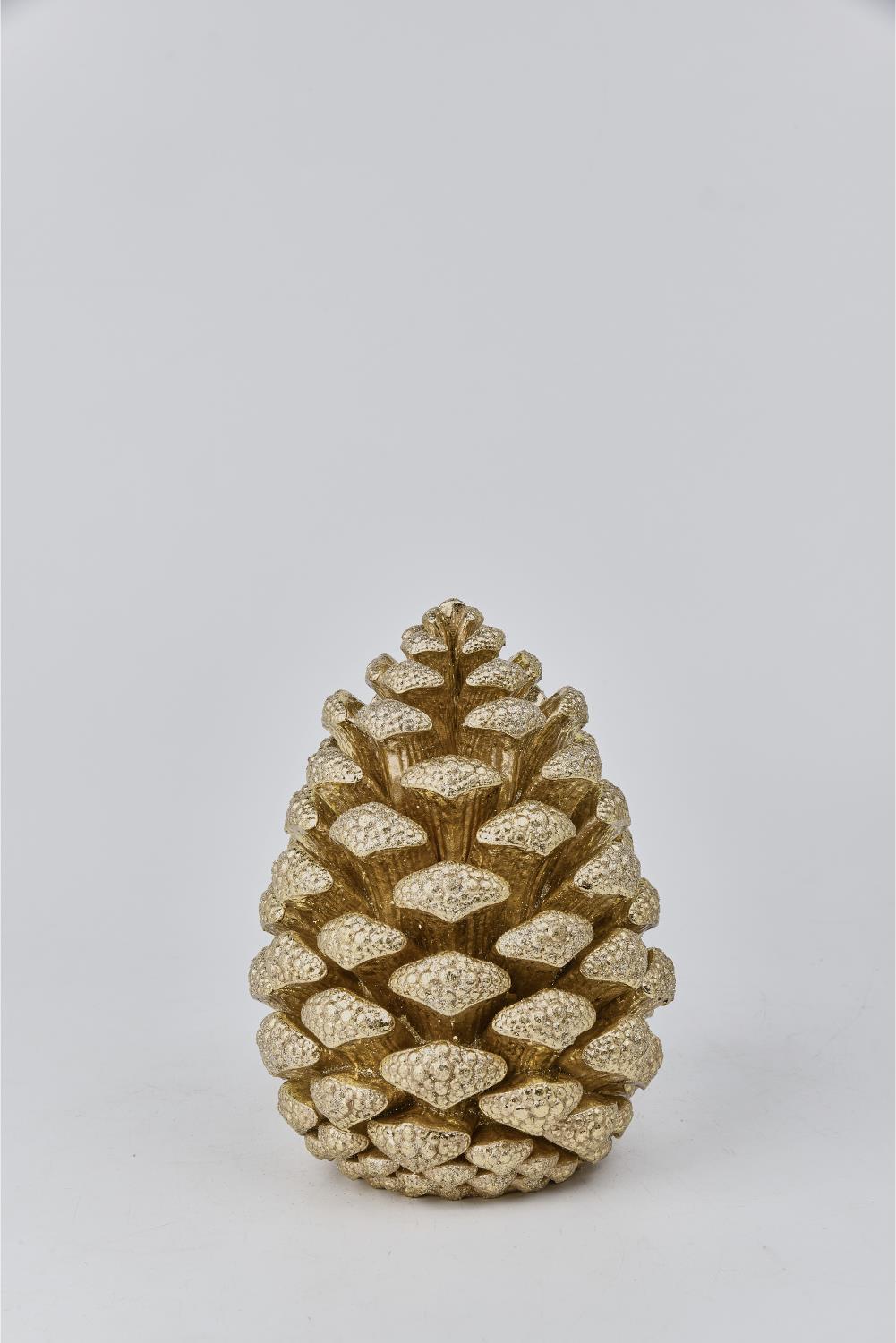 XR13364 RESIN JEWELED PINECONE,D5.5x7.5"