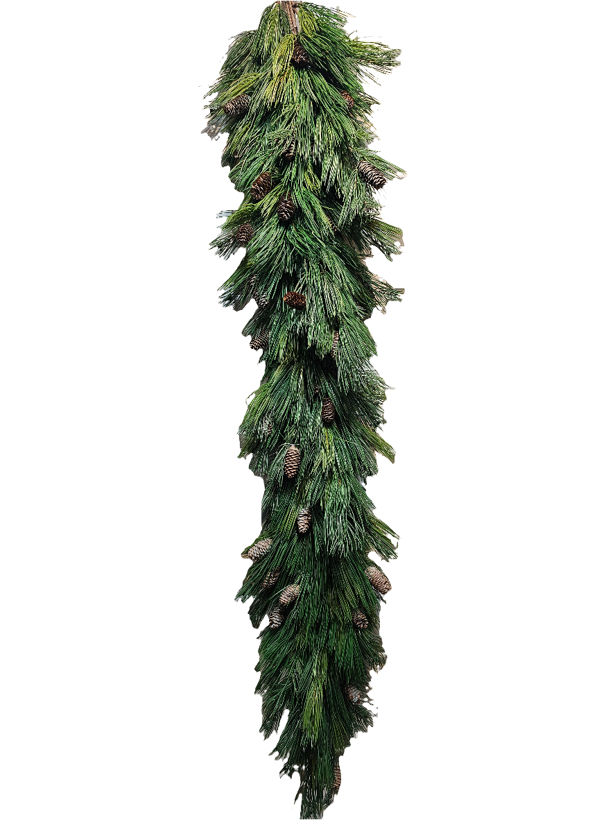 GG2447 NEEDLE PINE/SM PINECONE GARLAND,10'