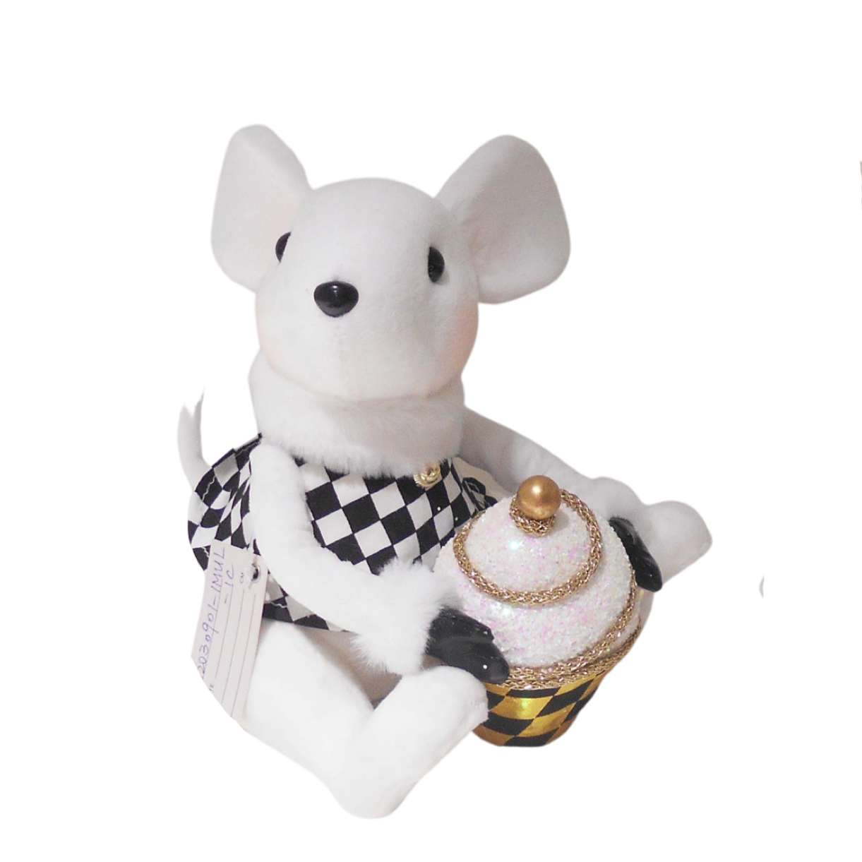 XM20038 MOUSE w/CUP CAKE,7.5in-16P