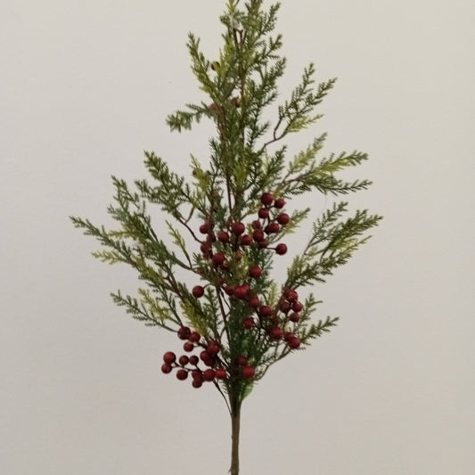 XM11778 MIXED SNOW BERRY/CYPRESS SPRAY,29.5in-6P