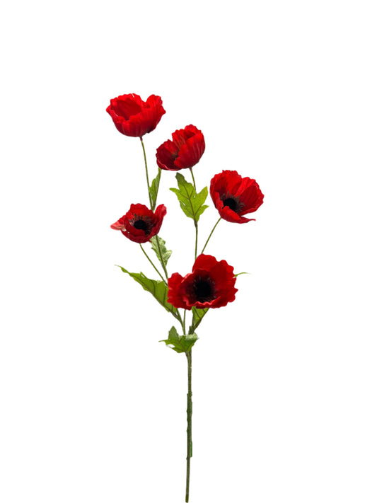FL13532 MINI POPPY SPRAYx5F 28"
