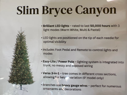 XM30177 SLIM BRYCE CANYON XMAS TREEx3013 TIPS 970 LED D54"x9'H