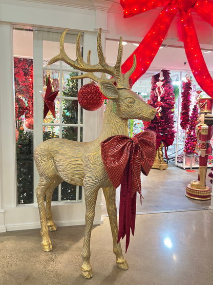 XR13381 RESIN STANDING REINDEER 84"