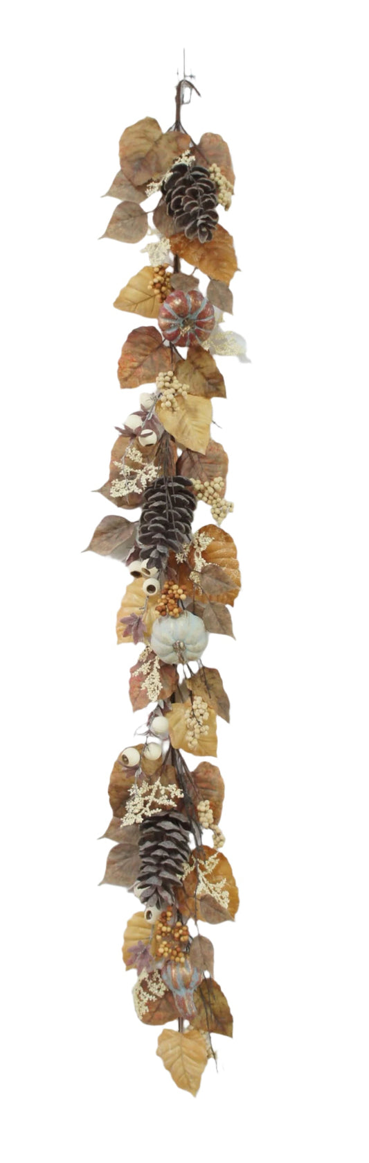 AU10075 MIXED PUMPKIN/BERRY/PINECONE GARLAND,6'