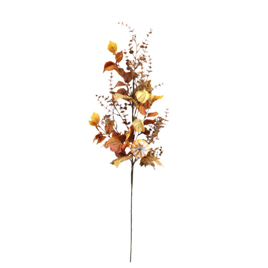 AU10081 MIXED PUMPKIN/LANTAN SPRAY 32"