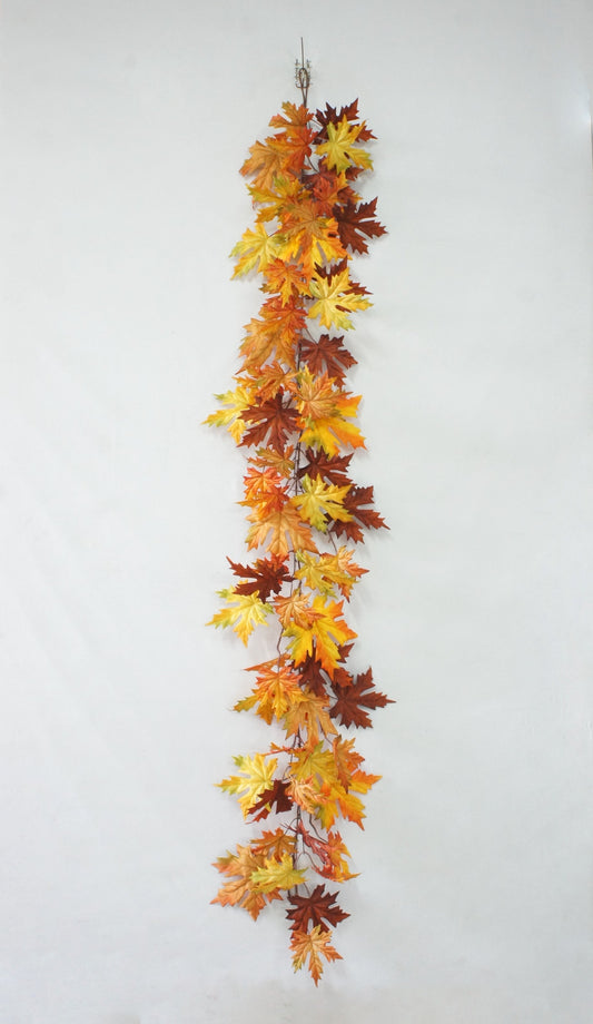 AU10122 MAPLE LVS GARLAND,6'