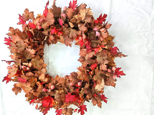 AU10132 MAPLE LEAF WREATH,36"