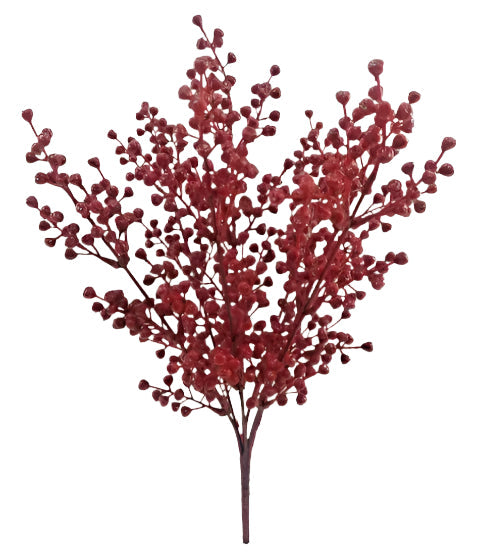 BE10314 METALLIC PLASTIC BERRY BUSH 16"