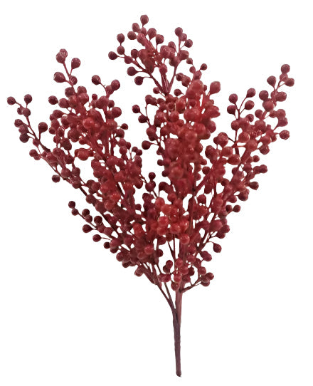 BE10315 METALLIC PLASTIC MINI BERRY BUSH 17.5"