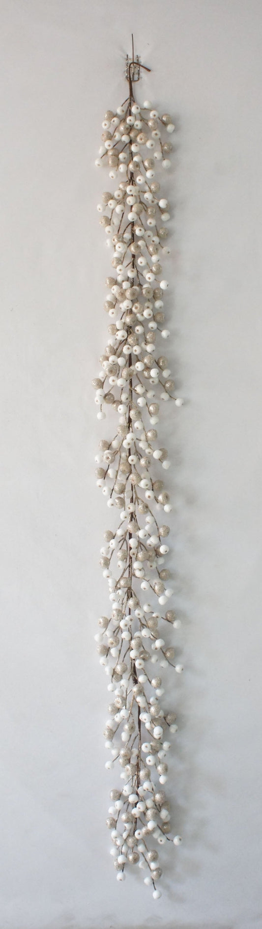 BE10422 ICED METALLIC CARBAPPLE GARLAND,6'