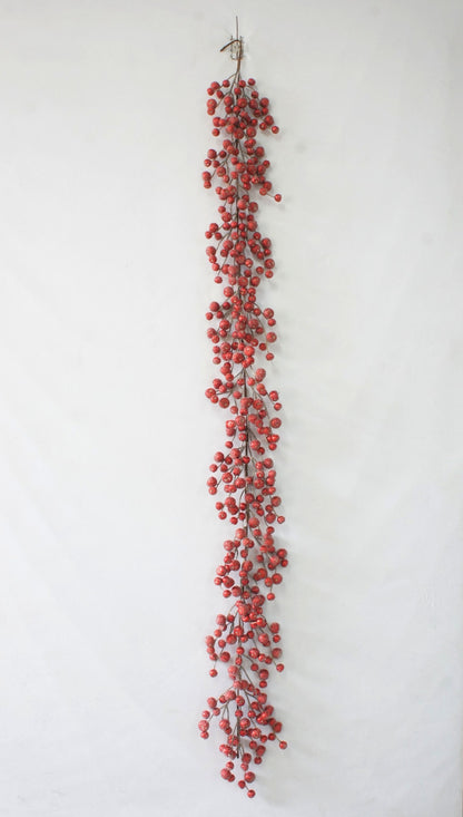 BE10422 ICED METALLIC CARBAPPLE GARLAND,6'