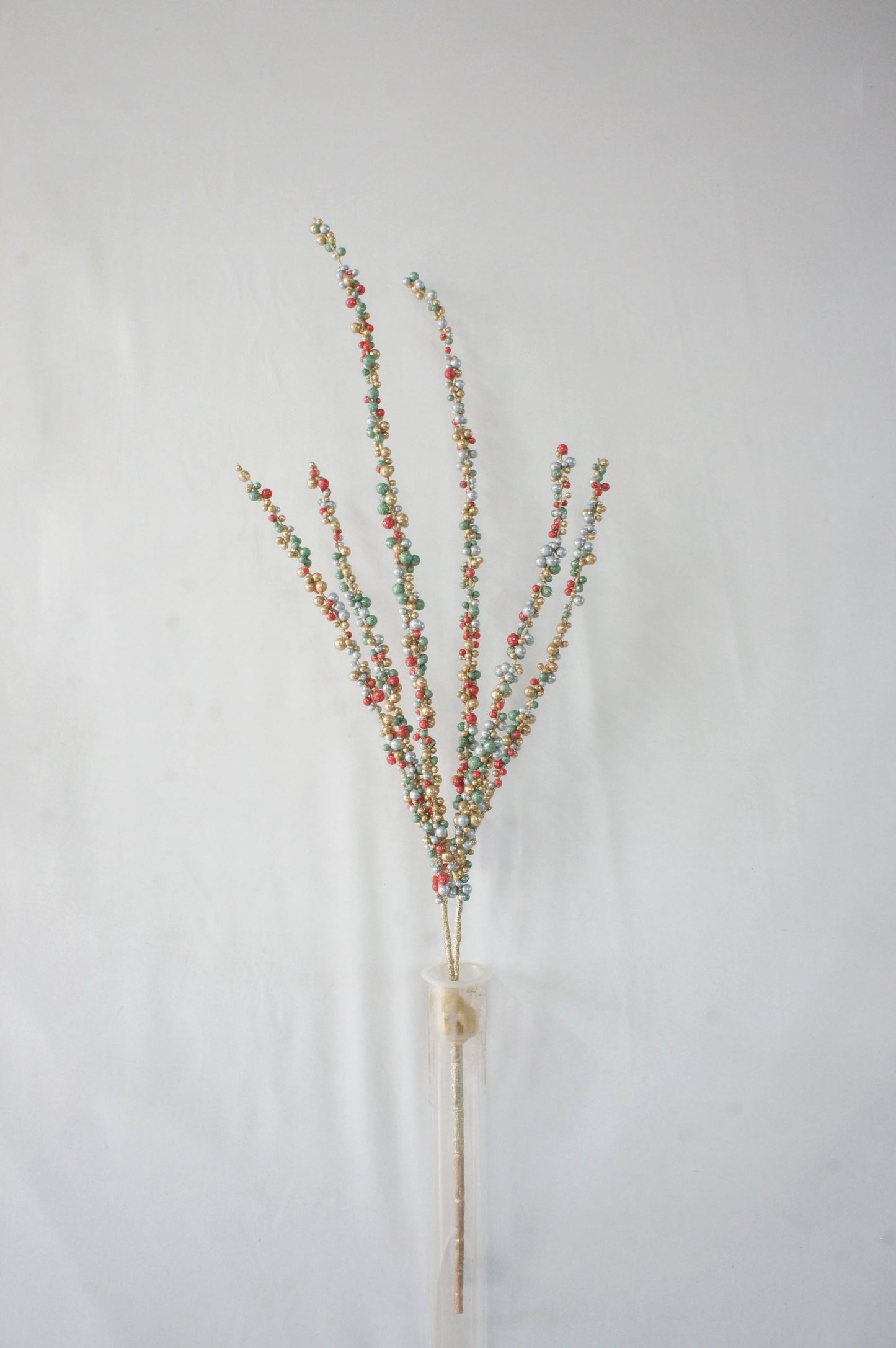 BE10423 GLITTER BERRY SPIKE BRANCH,40"