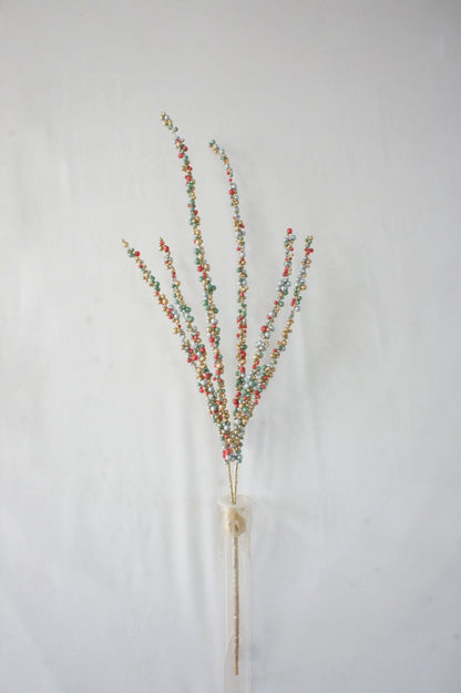 BE10423 GLITTER BERRY SPIKE BRANCH,40"