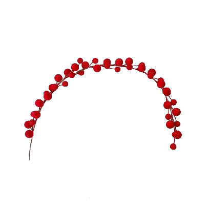 BE10446 FLOCKED BALL GARLAND 51"