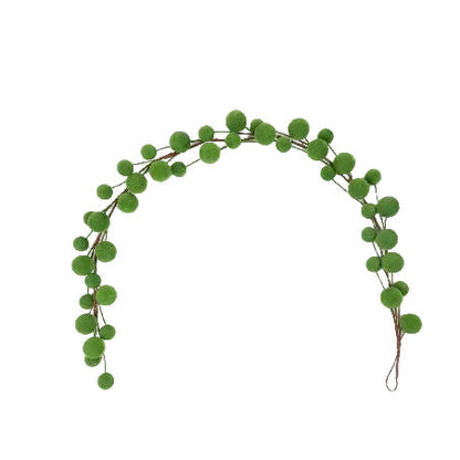 BE10446 FLOCKED BALL GARLAND 51"
