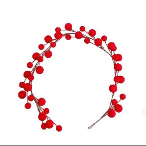 BE10446 FLOCKED BALL GARLAND 51"
