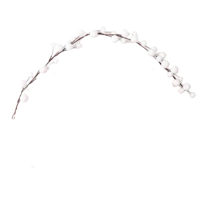 BE10446 FLOCKED BALL GARLAND 51"