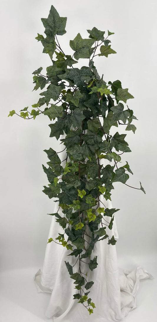BG10654 FROSTED IVY HANGING BUSH 50"