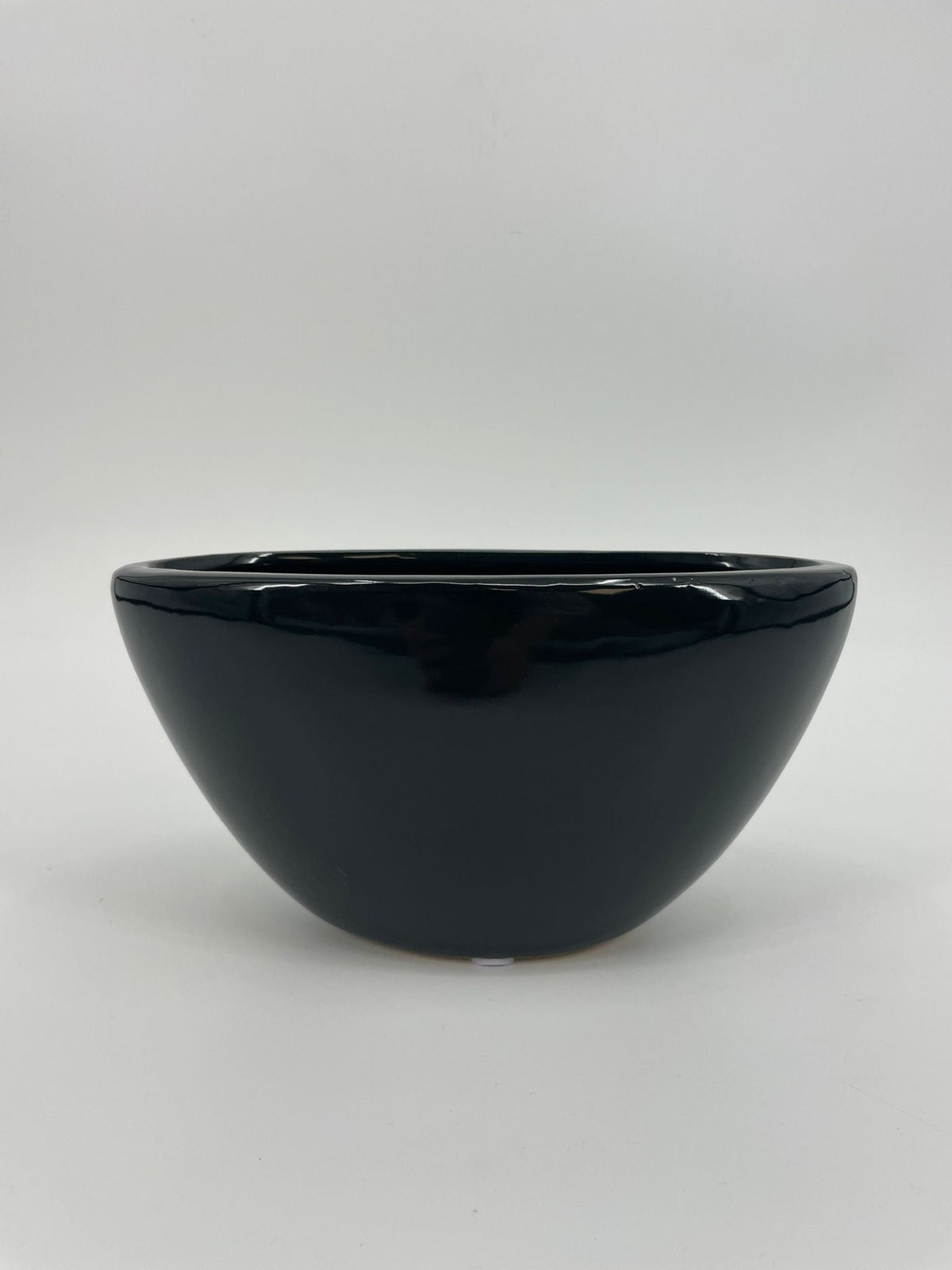 CB4045 CERAMIC OVAL POT   D8.5x4x5.5"H