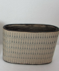 CB4047 CERAMIC OVAL POT   D7x2.5x5"H