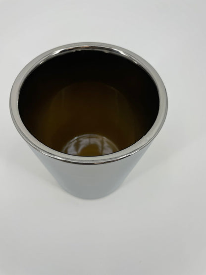 CB4051 CERAMIC TAPERED RND POT   D5x5.5"H