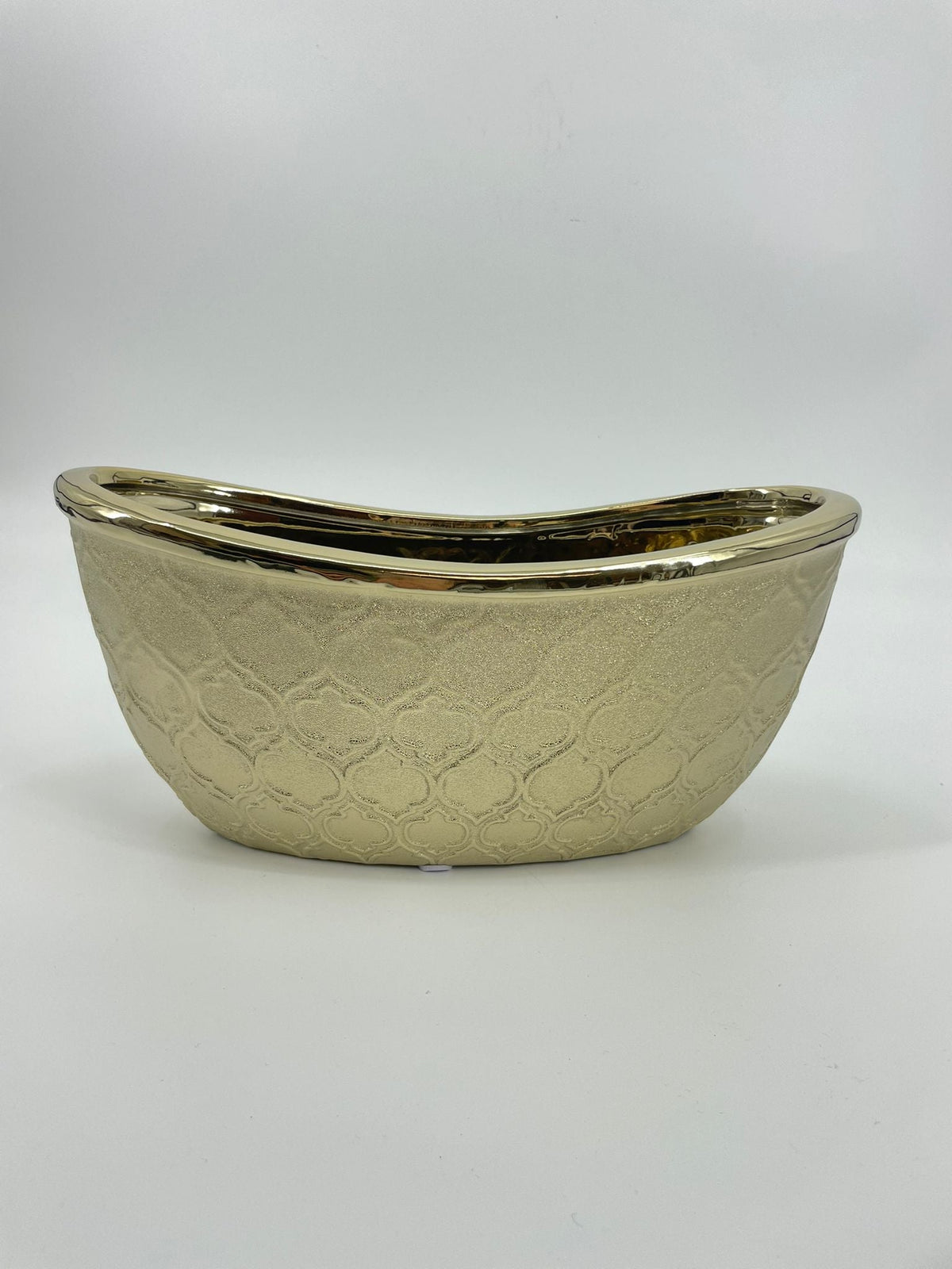 CB4052 CERAMIC TAPERED OVAL BOWL   D11.5x5.5x5.75"H
