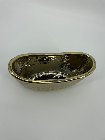 CB4052 CERAMIC TAPERED OVAL BOWL   D11.5x5.5x5.75"H