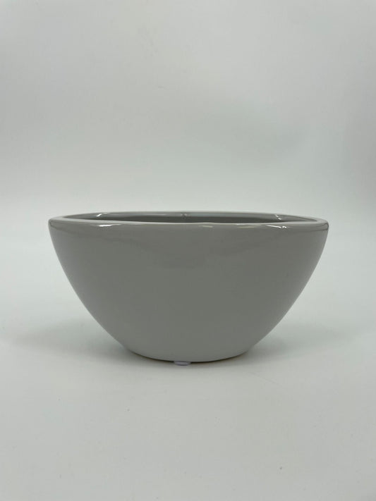 CB4054 CERAMIC TAPERED OVAL BOWL   D8.5x4x4"H