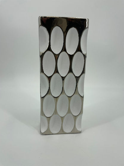 CB4061 CERAMIC RECTANGLE TALL VASE   5x3x11.5"